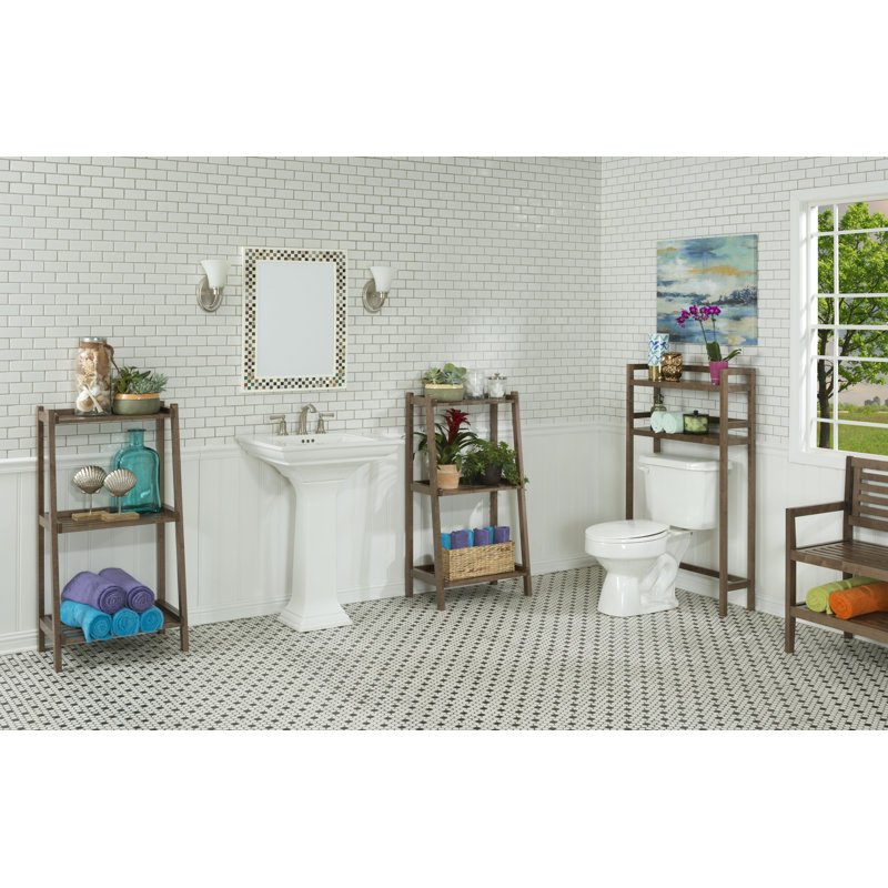 Red Barrel Studio® Bernardston Solid Wood Freestanding OvertheToilet